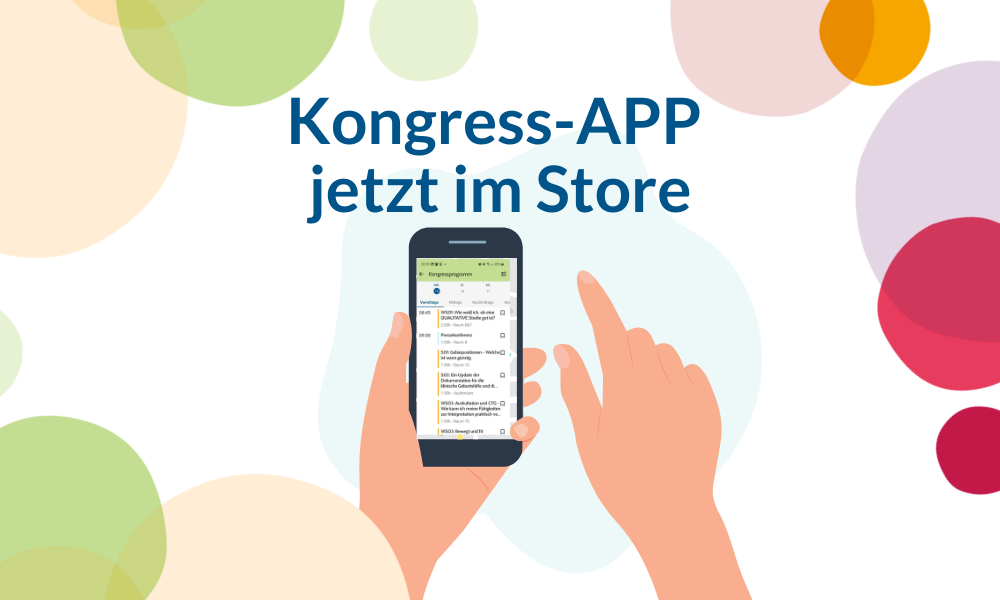 Illustration Hände mit Handy mit App